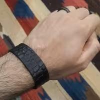 دستبند چرمی اسپرت مردانه و زنانه - چرم طبیعی طرح خاص