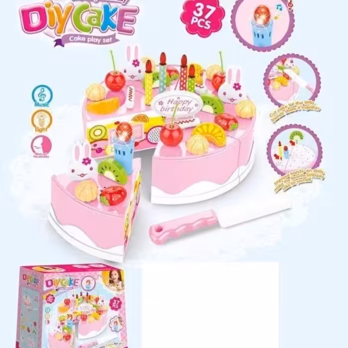 کیک تولد موزیکا ل وچراغدار