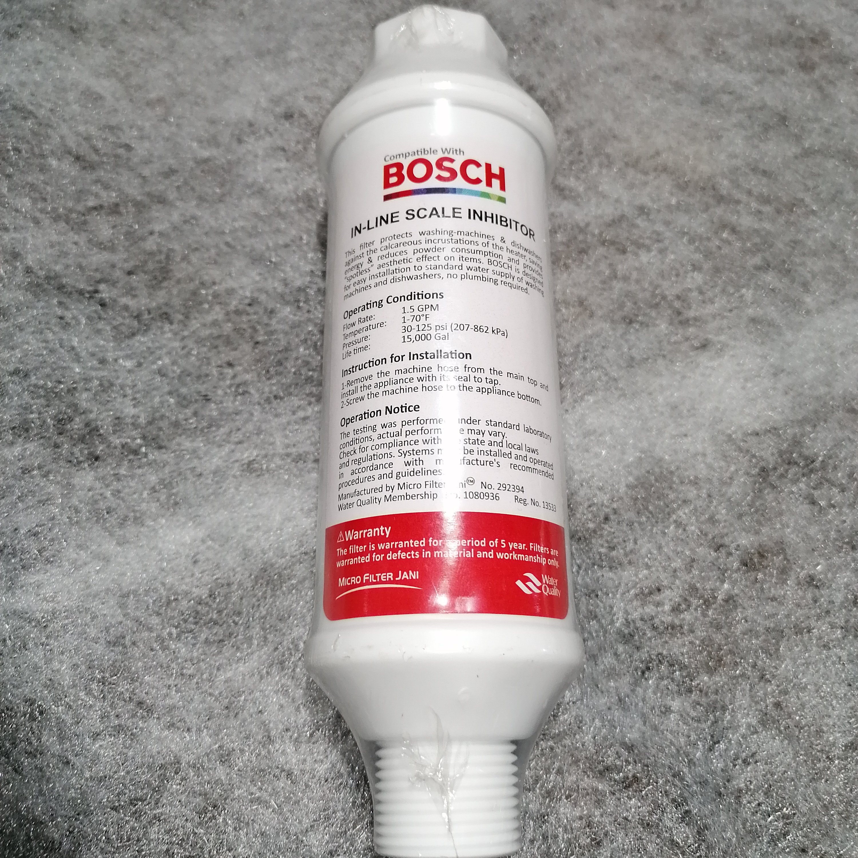 فیلتر رسوب گیر ماشین ظرفشویی و ماشین لباسشویی بوش BOSCH