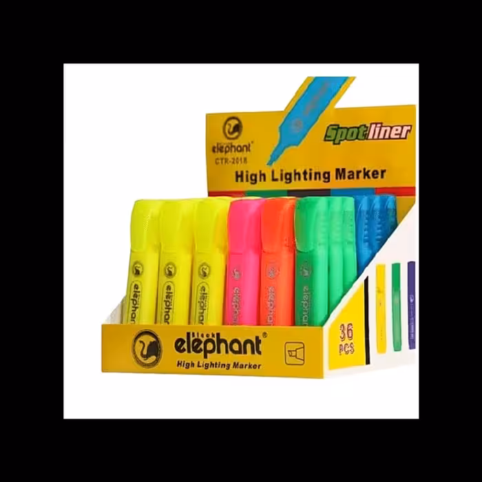 ماژیک علامت زن‌(هایلایتر) الفنت بسته36عددی رنگ جور 