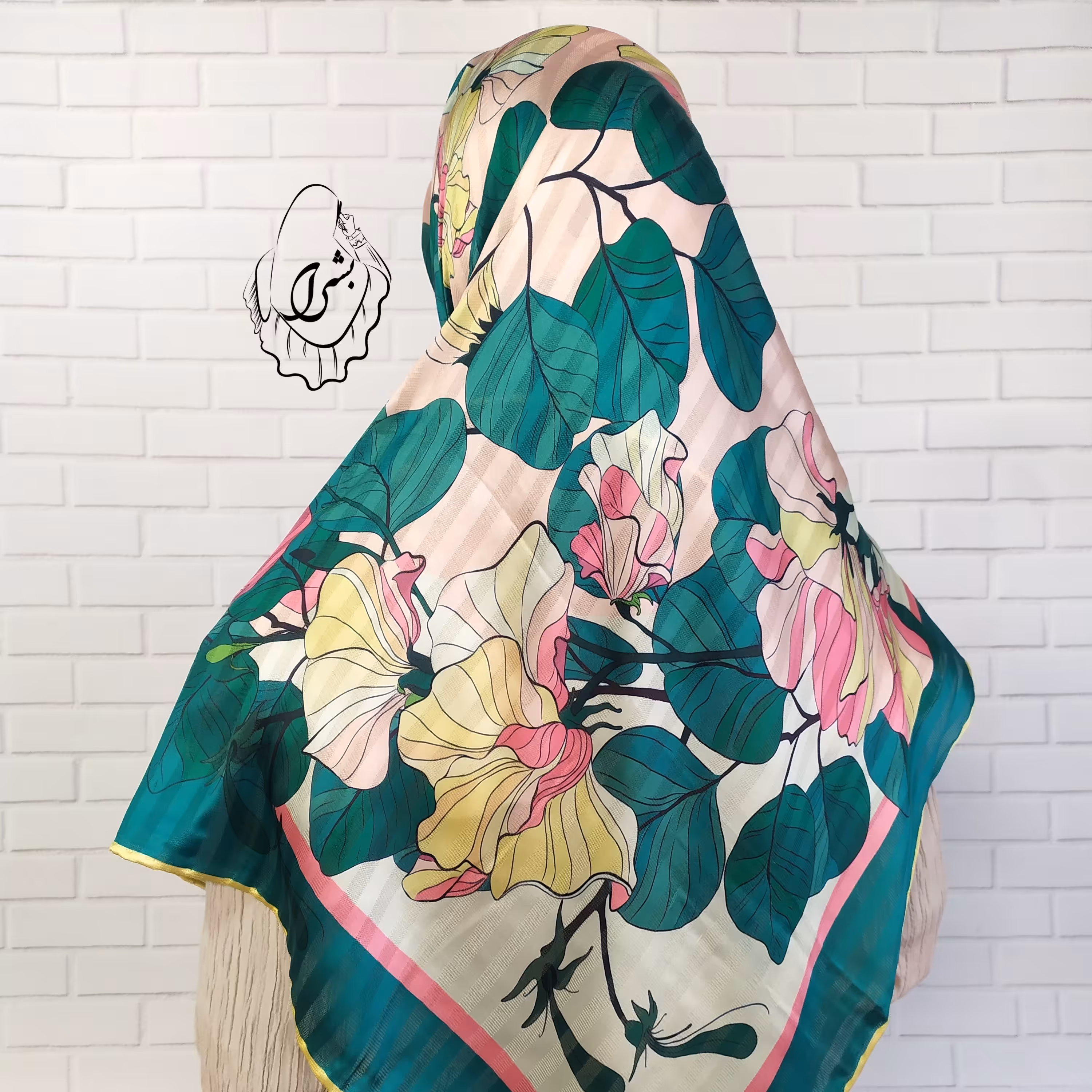 روسری ابریشم توییل قواره 120