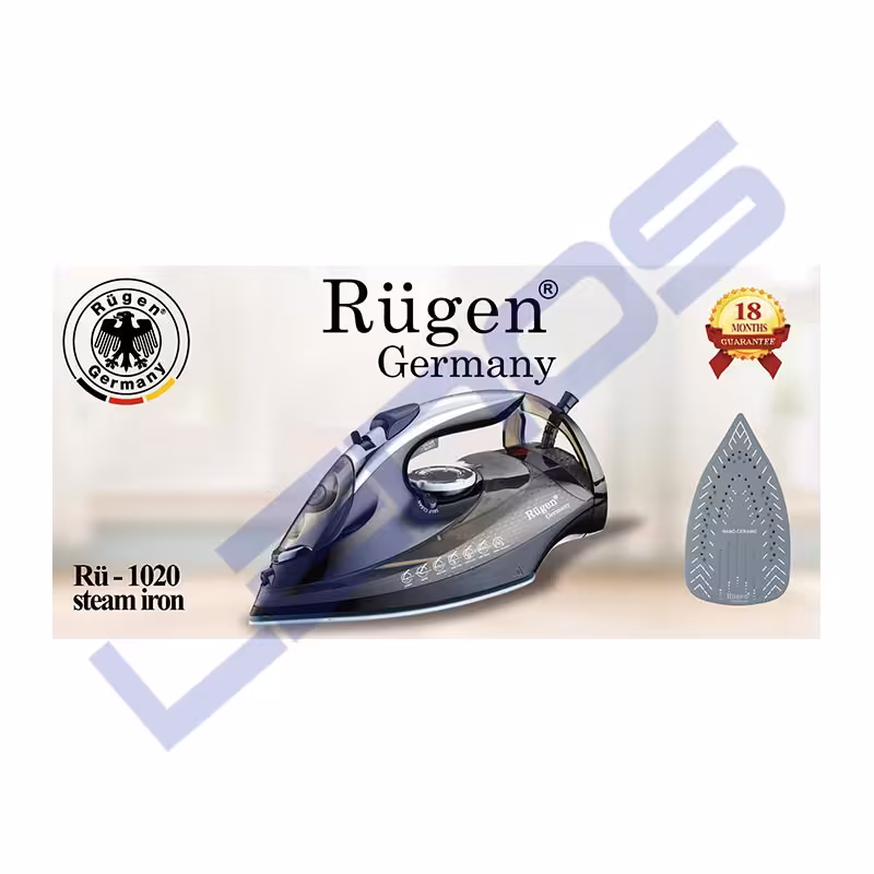 اتو بخار 2200 واتی روگن مدل RU-1020 در رنگ مشکی