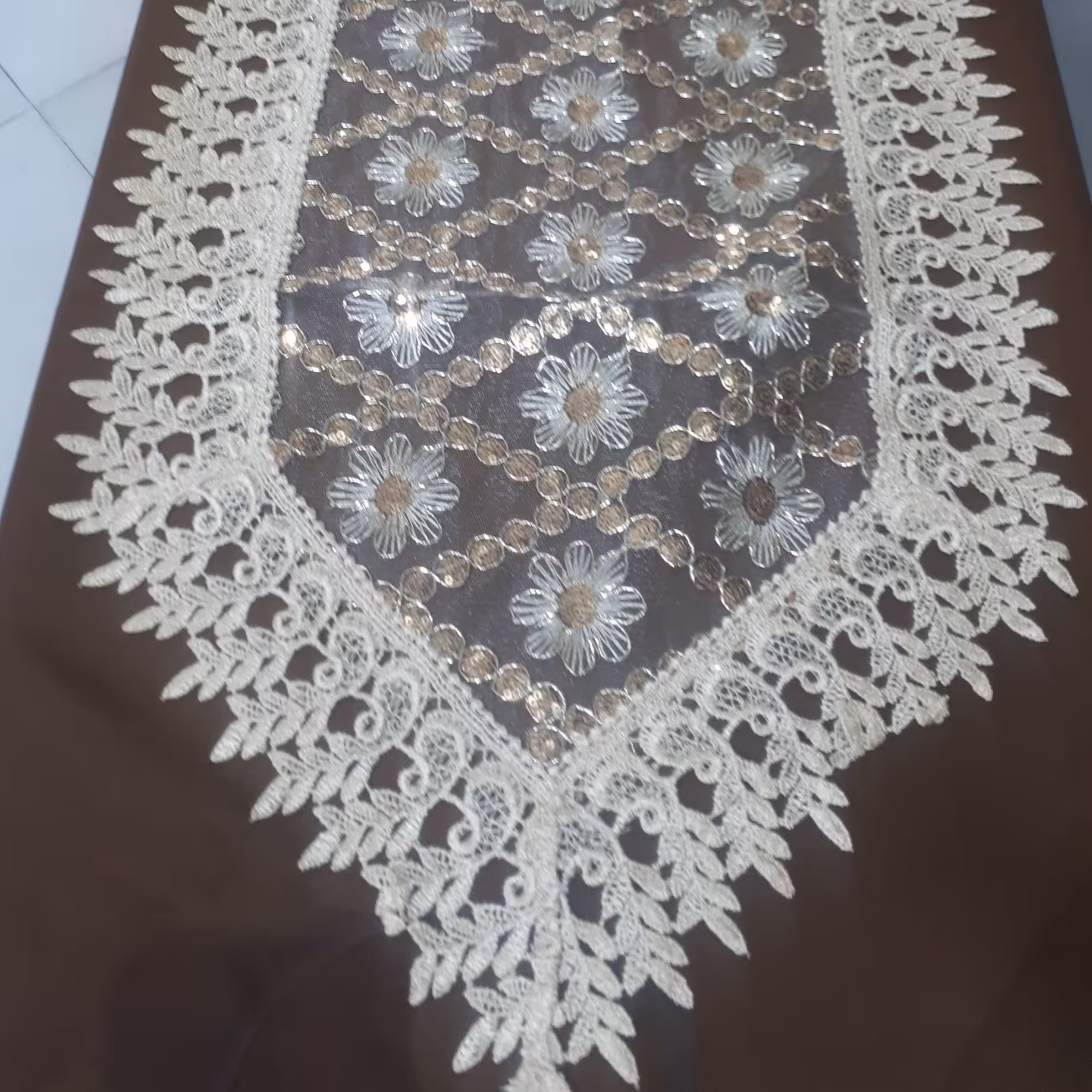 رانر سیم دوزی حاشیه گیپور