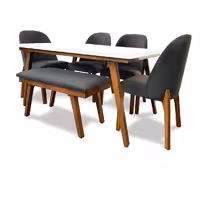 تولید میز ناهارخوری 6 نفره بوگاتی کلاسیک طرح ترکیبی (هزینه ارسال پس کرایه)