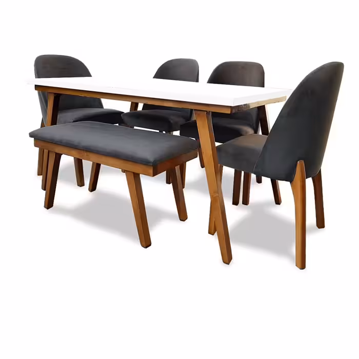 تولید میز ناهارخوری 6 نفره بوگاتی کلاسیک طرح ترکیبی (هزینه ارسال پس کرایه)