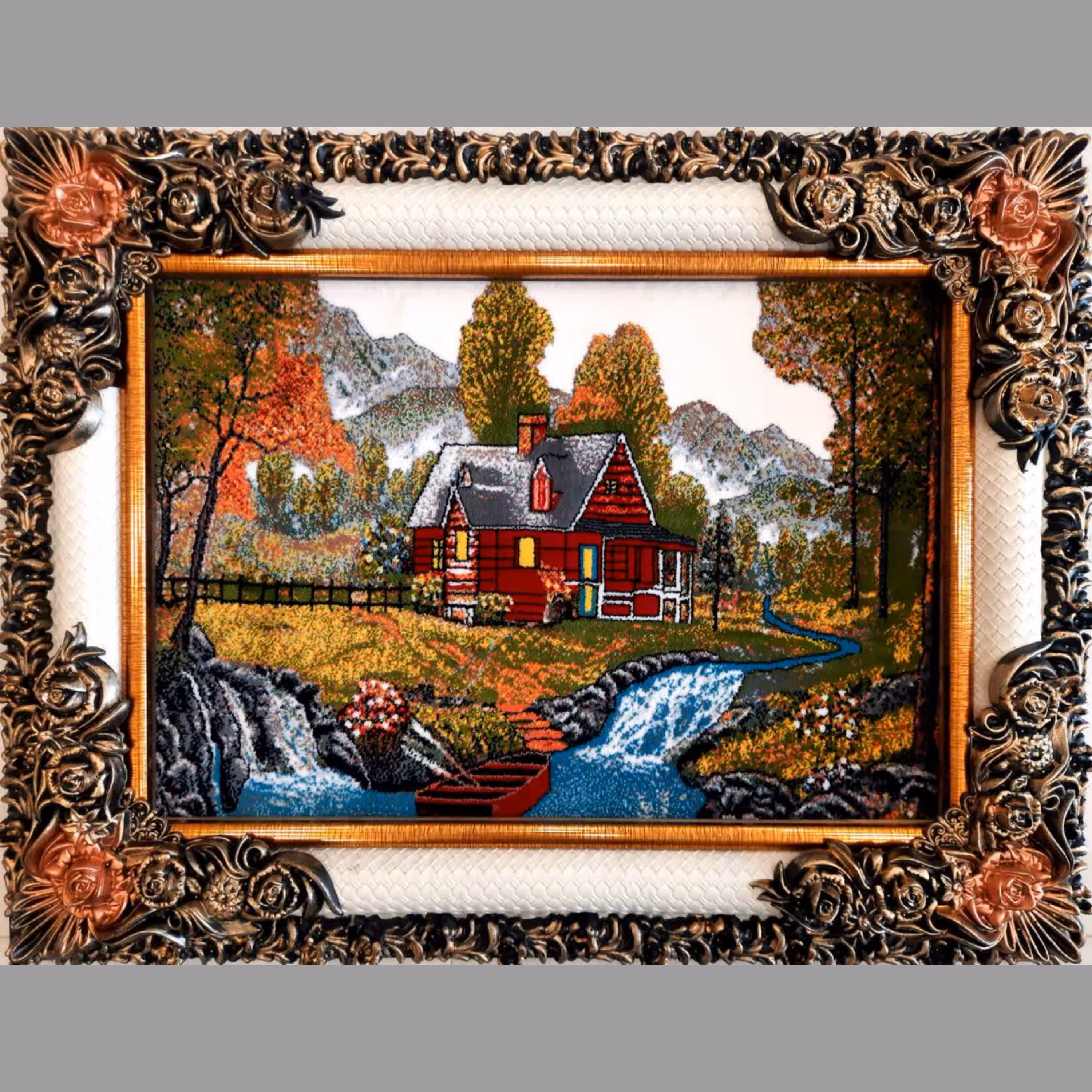 تابلو فرش منظره 700 شانه کد 119