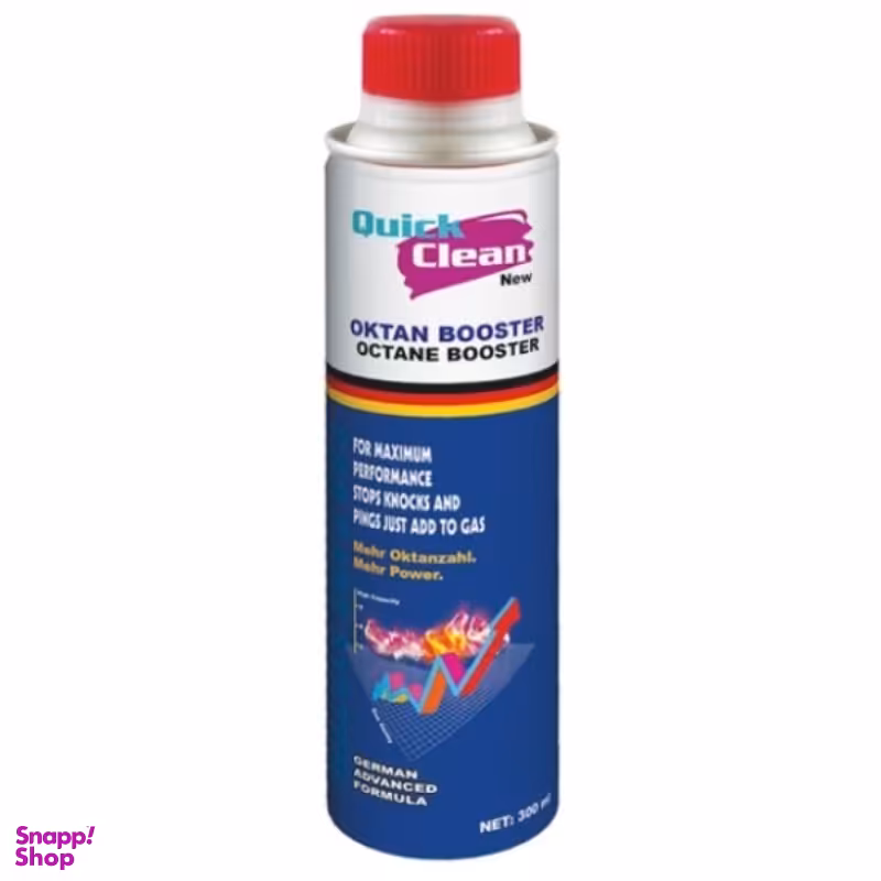 اکتان بوستر کوییک کلین طرح آبی مدل Quick Clean حجم 300 میلی لیتر