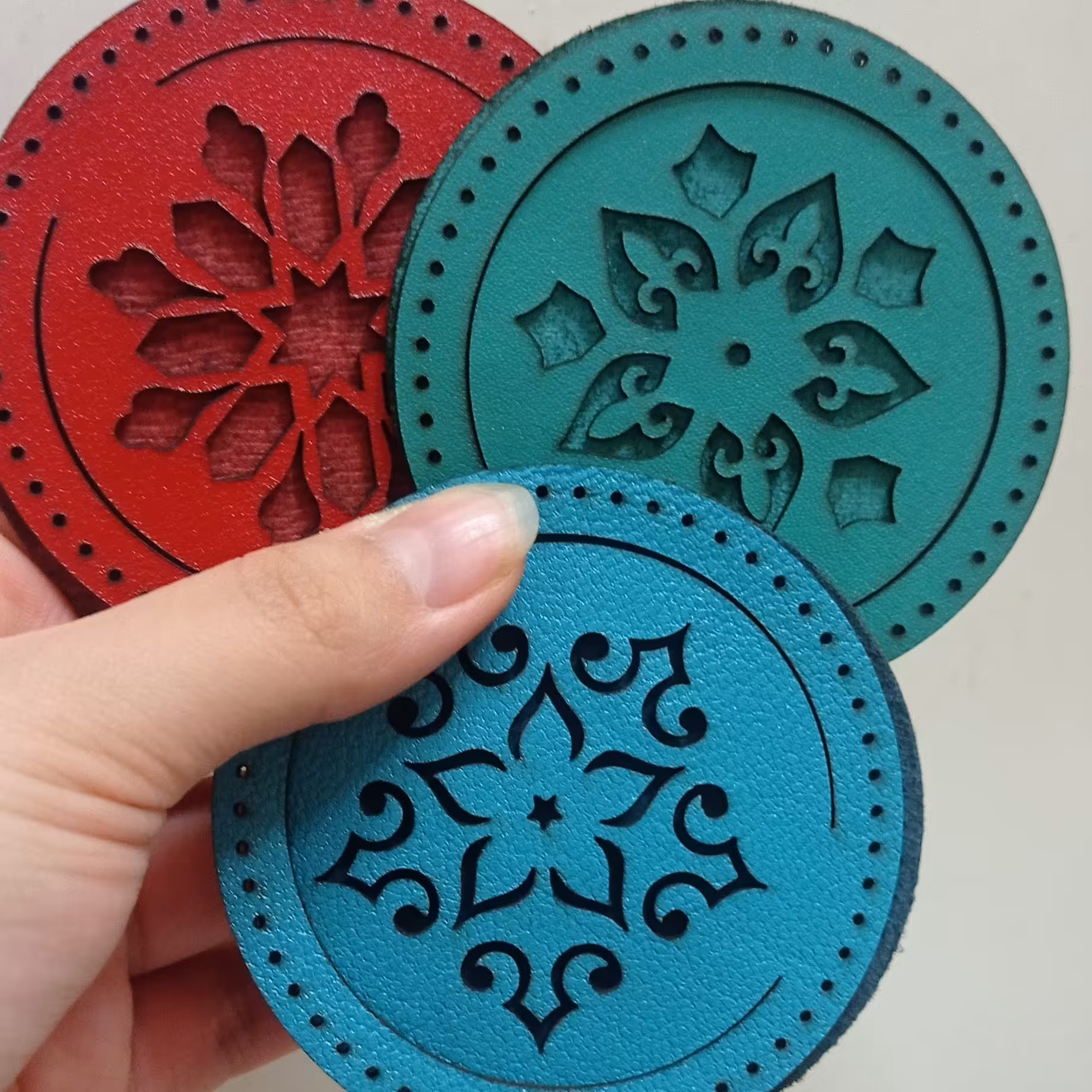 کیف آینه دست دوز چرمی