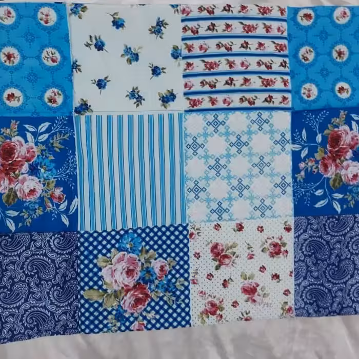 نمگیر  ظروف  ،به رنگ ابی گل گلی ،به سایز یک متر در پنجاه سانت،مناسب اشپزخانه شما،بسیار دوختی تمیز