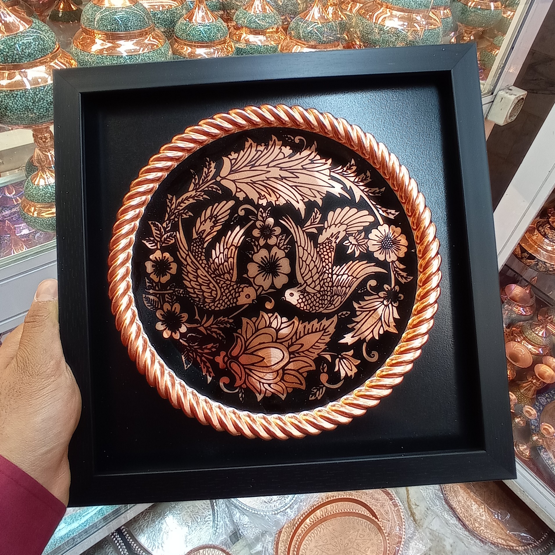 تابلو مسی نانو  دیوارکوب طرح پرنده