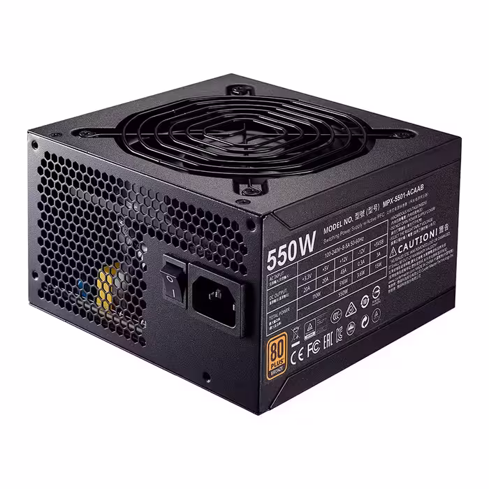 قیمت و خرید پاور کامپیوتر 550 وات کولرمستر مدل MWE Bronze 550 | یاس ارتباط
