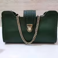 کیف مجلسی  زنانه چرم طبیعی کاملا دستدوز ( پس کرایه )  )  کرایه )