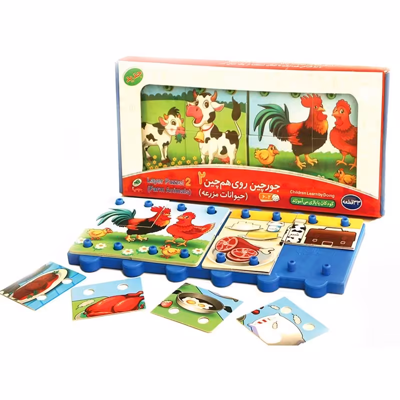 بازی جورچین روی هم چین حیوانات صنایع آموزشی