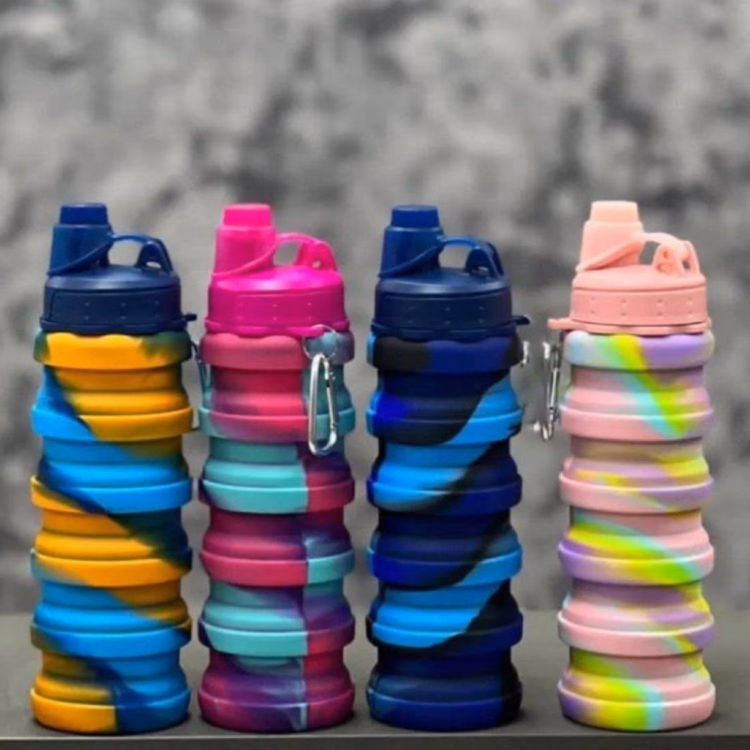 قمقمه سیلیکونی تاشو 7رنگ