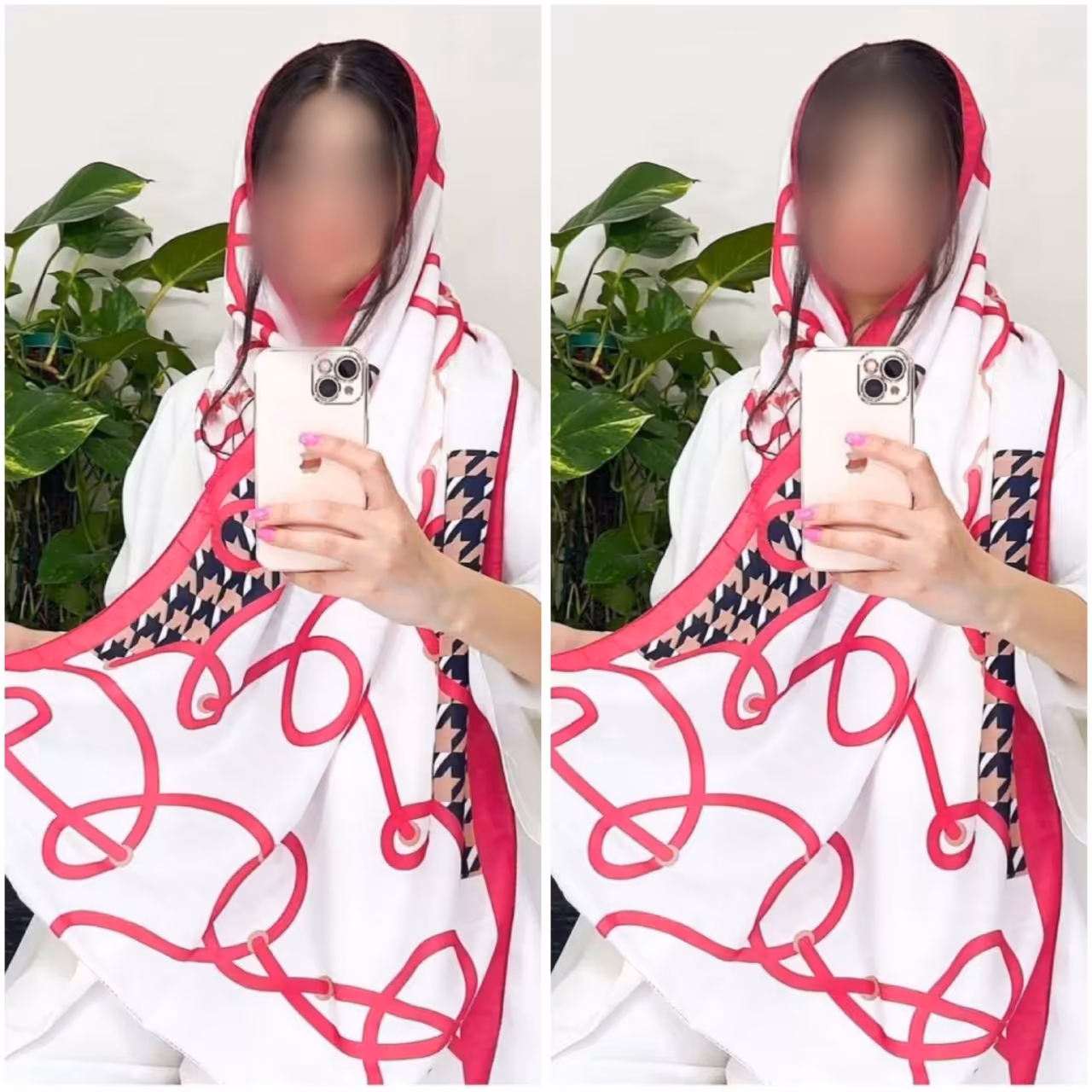 شال رنگ سال مدل ویانا جنس تمام نخ