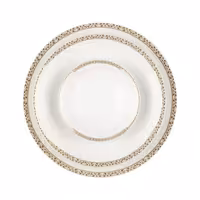 سرویس غذاخوری چینی زرین 6 نفره 35 پارچه رومینا طلایی درجه عالی