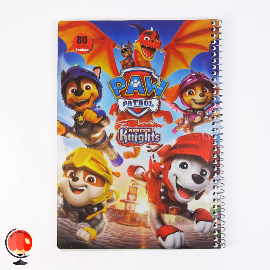 دفتر مشق 80 برگ سیمی طرح سگ های نگهبان آپادانا