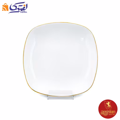 پیش دستی چینی زرین کواترو زرین لب طلایی سایز 19