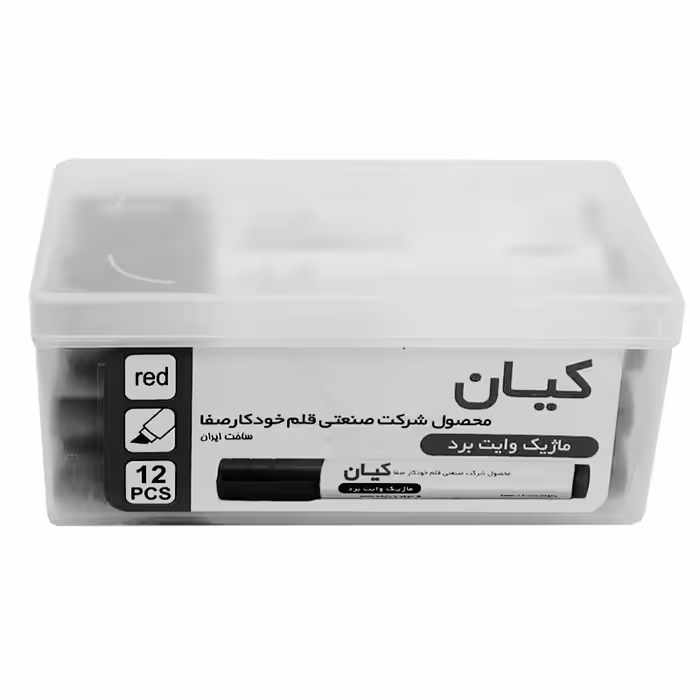 ماژیک وایت برد کیان نوک تخت رنگ مشکی بسته 12 عددی &ndash; قیمت و خرید | برایتو