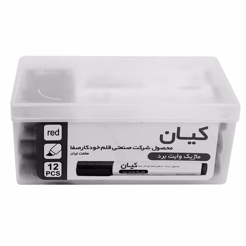 ماژیک وایت برد کیان نوک تخت رنگ مشکی بسته 12 عددی &ndash; قیمت و خرید | برایتو