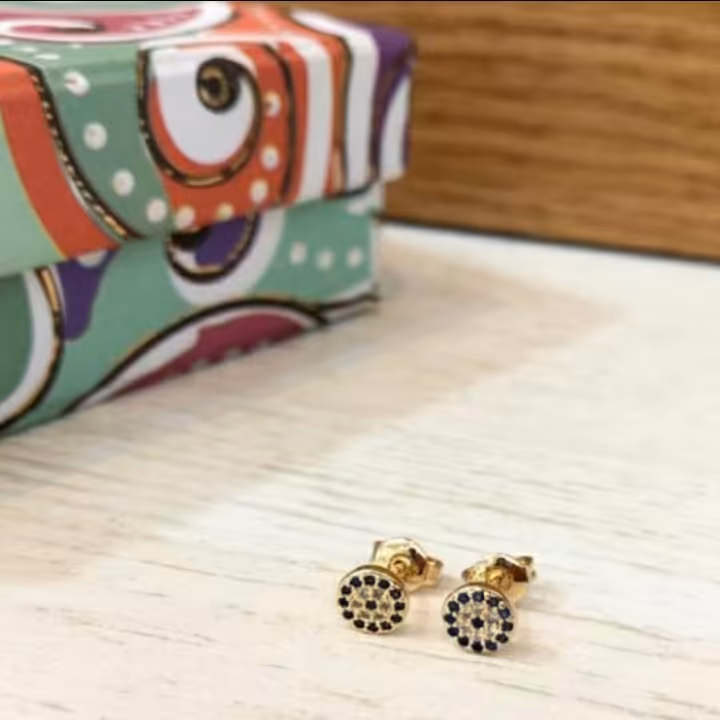 گوشواره چشم نظر گرد کوچک