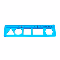 خط کش ژله ای 15 سانت اشکال هندسی