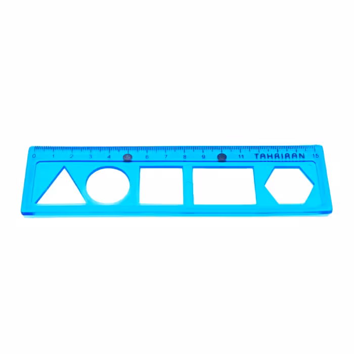 خط کش ژله ای 15 سانت اشکال هندسی