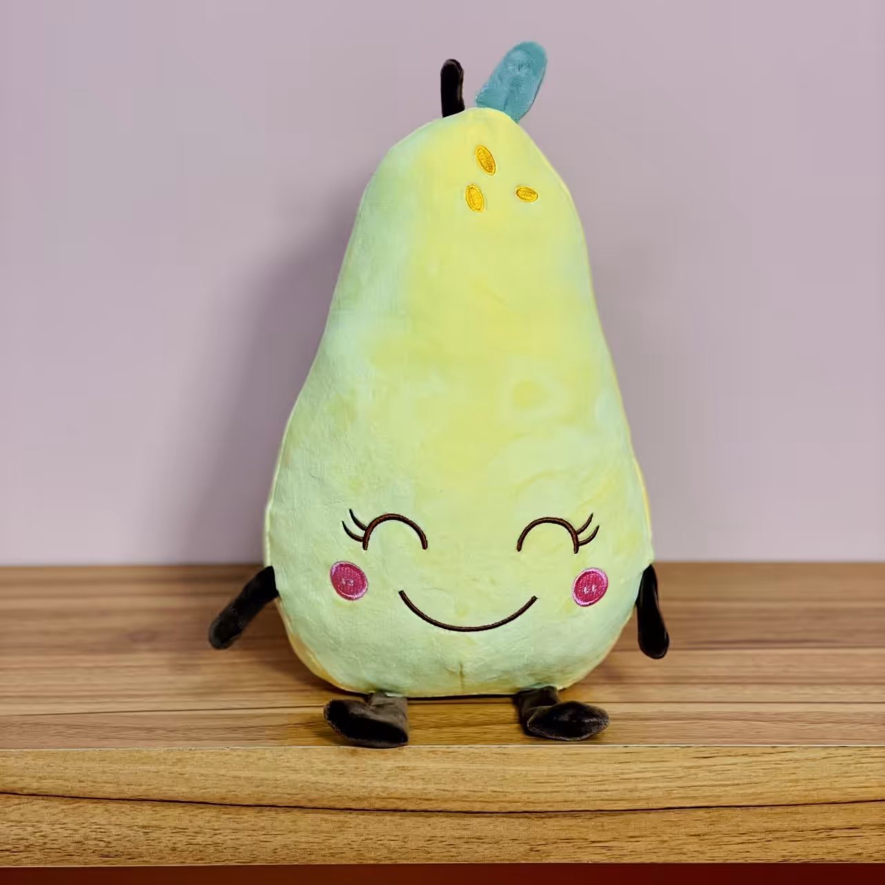 عروسک گلابی بالشتی ،لطفا قبل از ثبت سفارش پیام بدید وموجودی کاررابپرسید،30 سانت رنگ زر199تومان