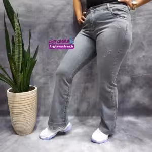 شلوار دمپا گشاد طوسی روشن ترک سوپرکش