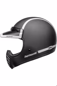 کلاه کاسکت موتورسیکلت مشکی MOTO 3 FH OLD ROAD سفید MOTORCYCLE Bell