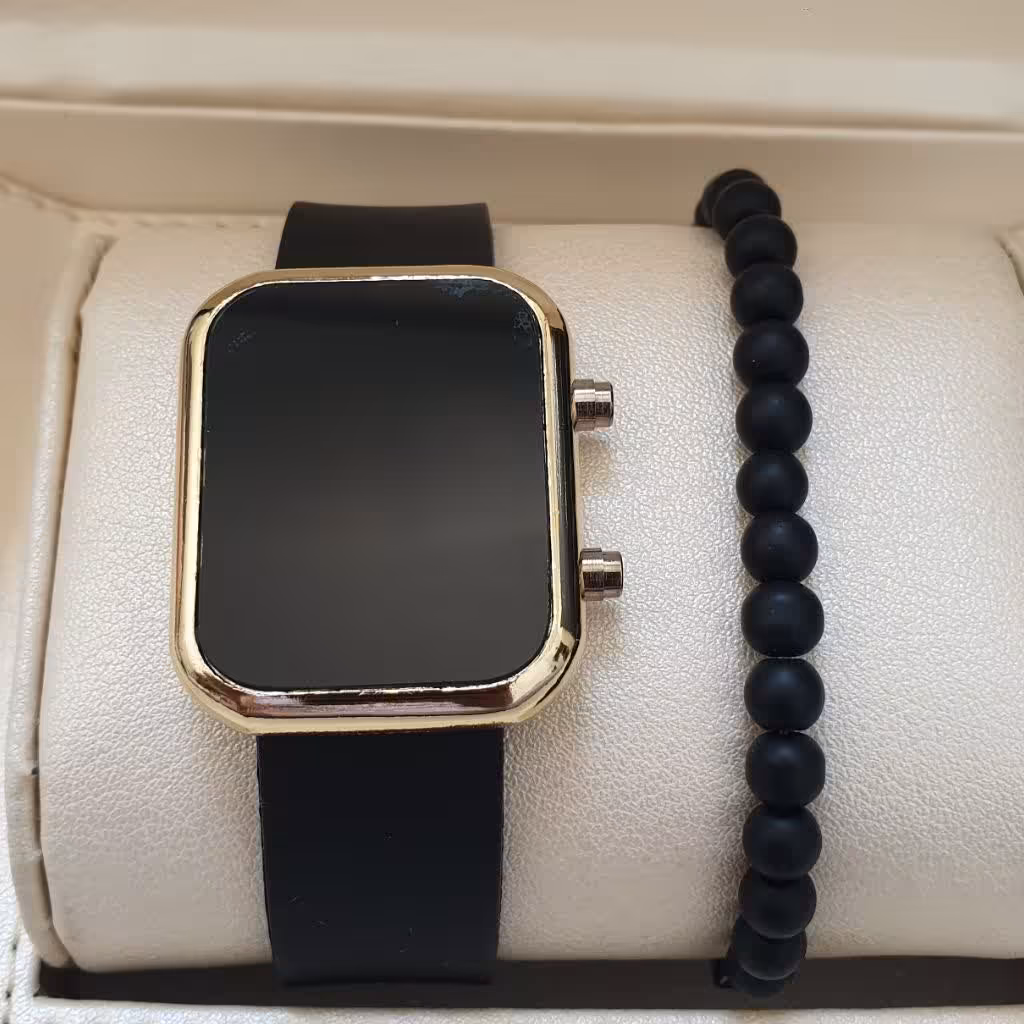 ساعت مچی ال ای دی مشکی دخترانه 