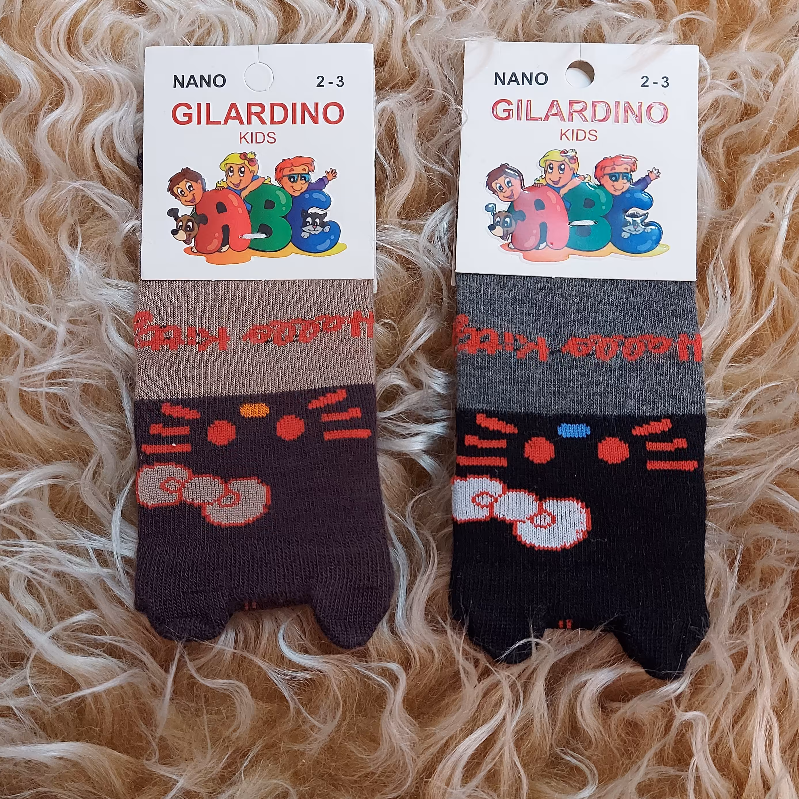 جوراب دخترانه طرح عروسکی مجموعه 2عددی