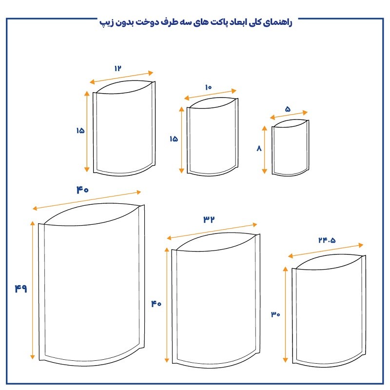 یک عدد ساشه تک نفره تا وزن 40 گرم مناسب برای بسته بندی شربت سایز 5 در 8