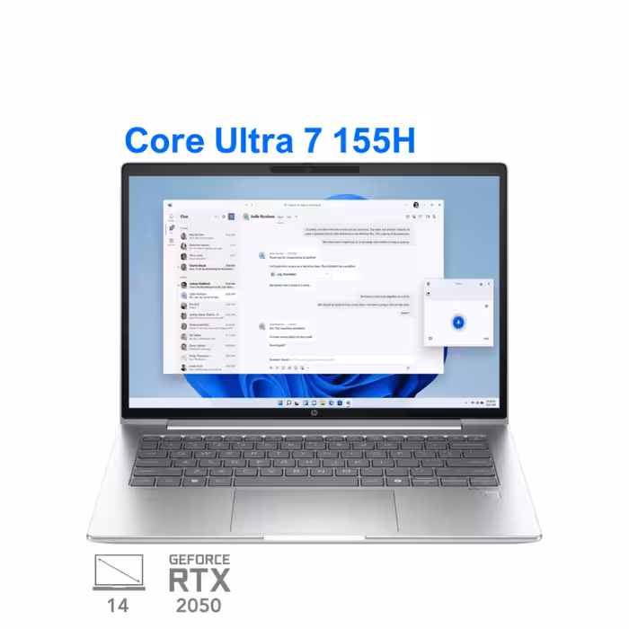 لپ تاپ اچ پی پرو بوک مدل HP ProBook 14 PB440G11-A2CP1PC Ultra 7 155H RTX 2050 32G 1T 2.5K 120Hz 2024