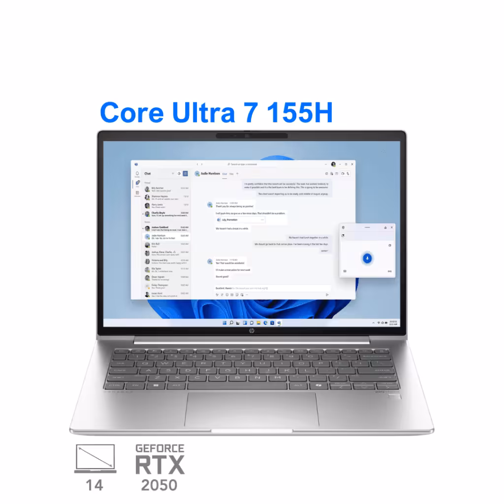 لپ تاپ اچ پی پرو بوک مدل HP ProBook 14 PB440G11-A2CP1PC Ultra 7 155H RTX 2050 32G 1T 2.5K 120Hz 2024