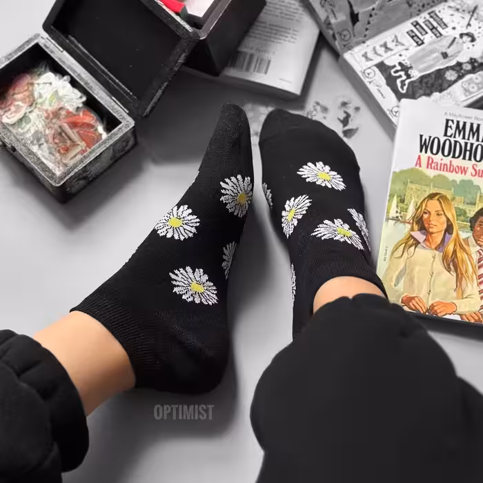 جوراب مچی بابونه نخ پنبه فری سایز