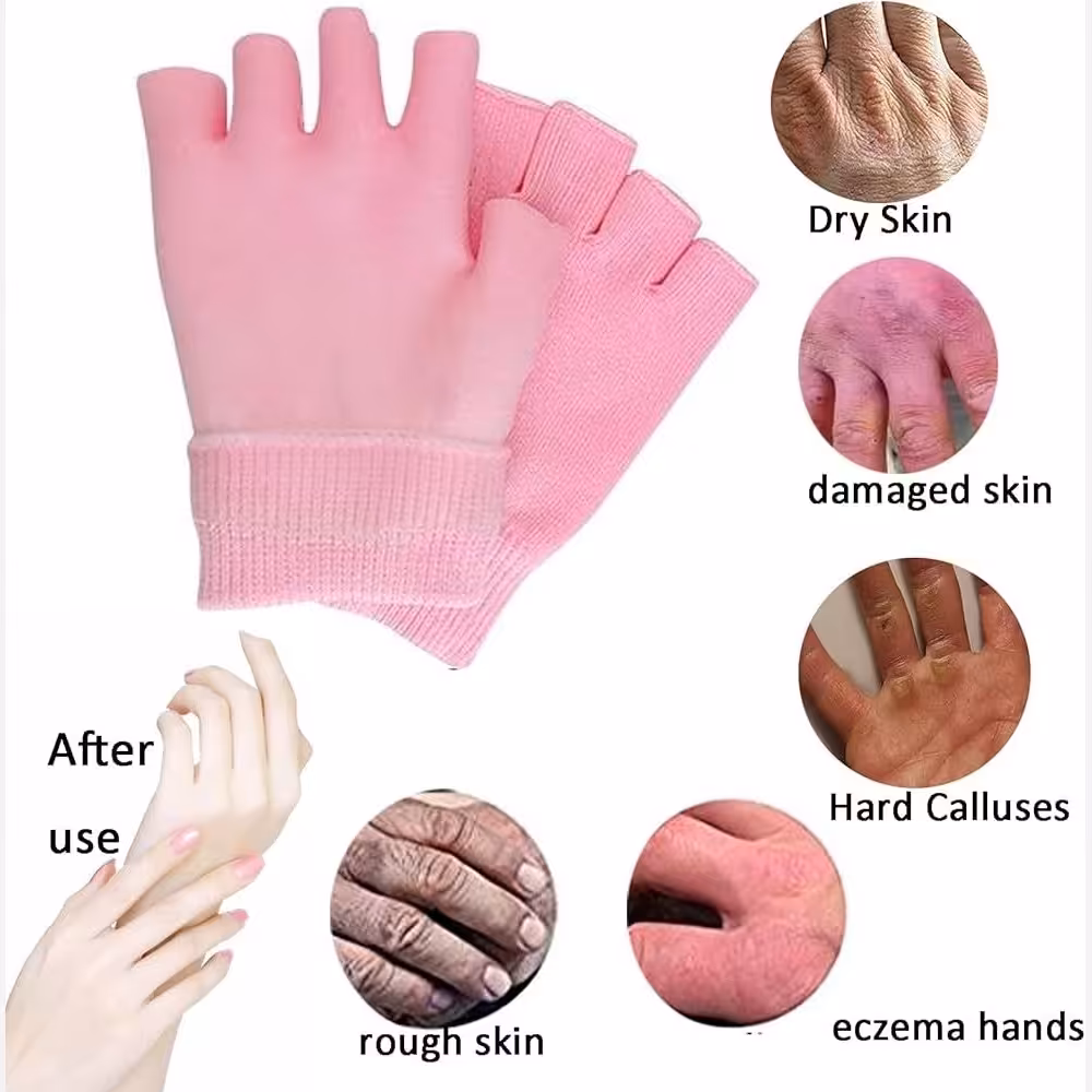 ماسک دست دستکش سیلیکونی روشن کنندن نرم کننده جلوگیری از پینه دست آبرسان و لایه بردار پوست دست ضد خشکی و اگزما 