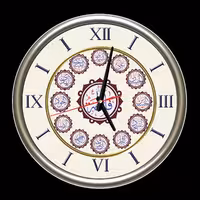 ساعت دیواری طرح امامی رینگ استیل ساده 50 سانت