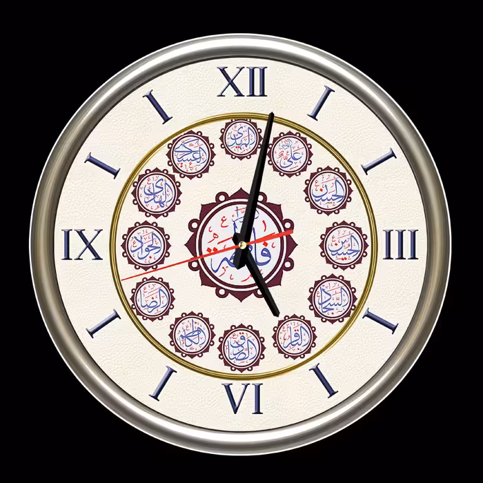 ساعت دیواری طرح امامی رینگ استیل ساده 50 سانت