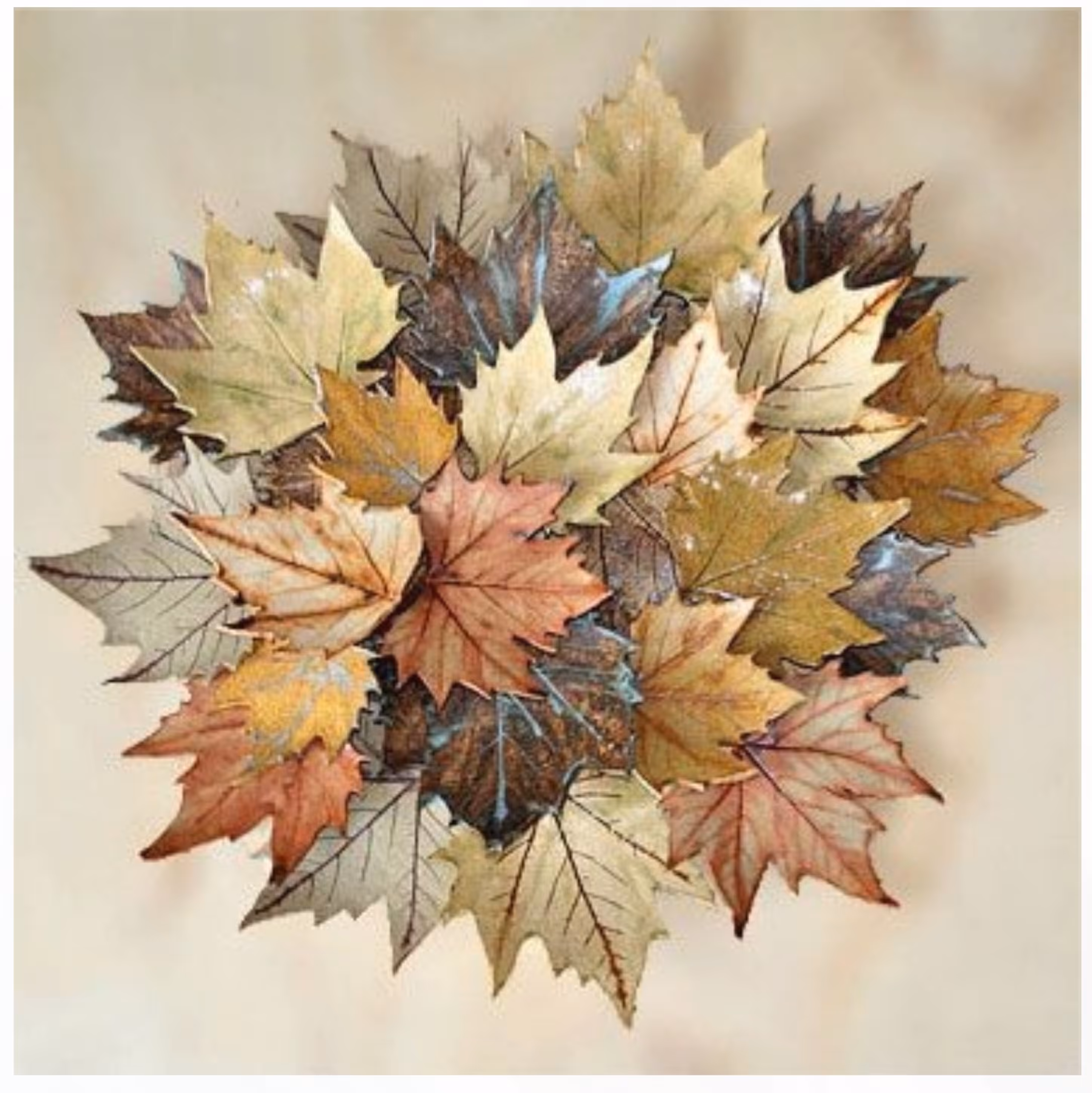 تابلوی برجسته برگ پاییز