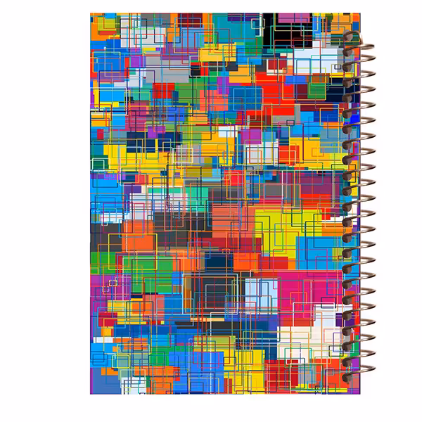 	 دفتر شطرنجی مشایخ طرح رنگارنگ کد CH30 