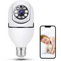 دوربین وای فای لامپی چرخشی دید در شب رنگی   V380 ا PTZ LAMP WIFI