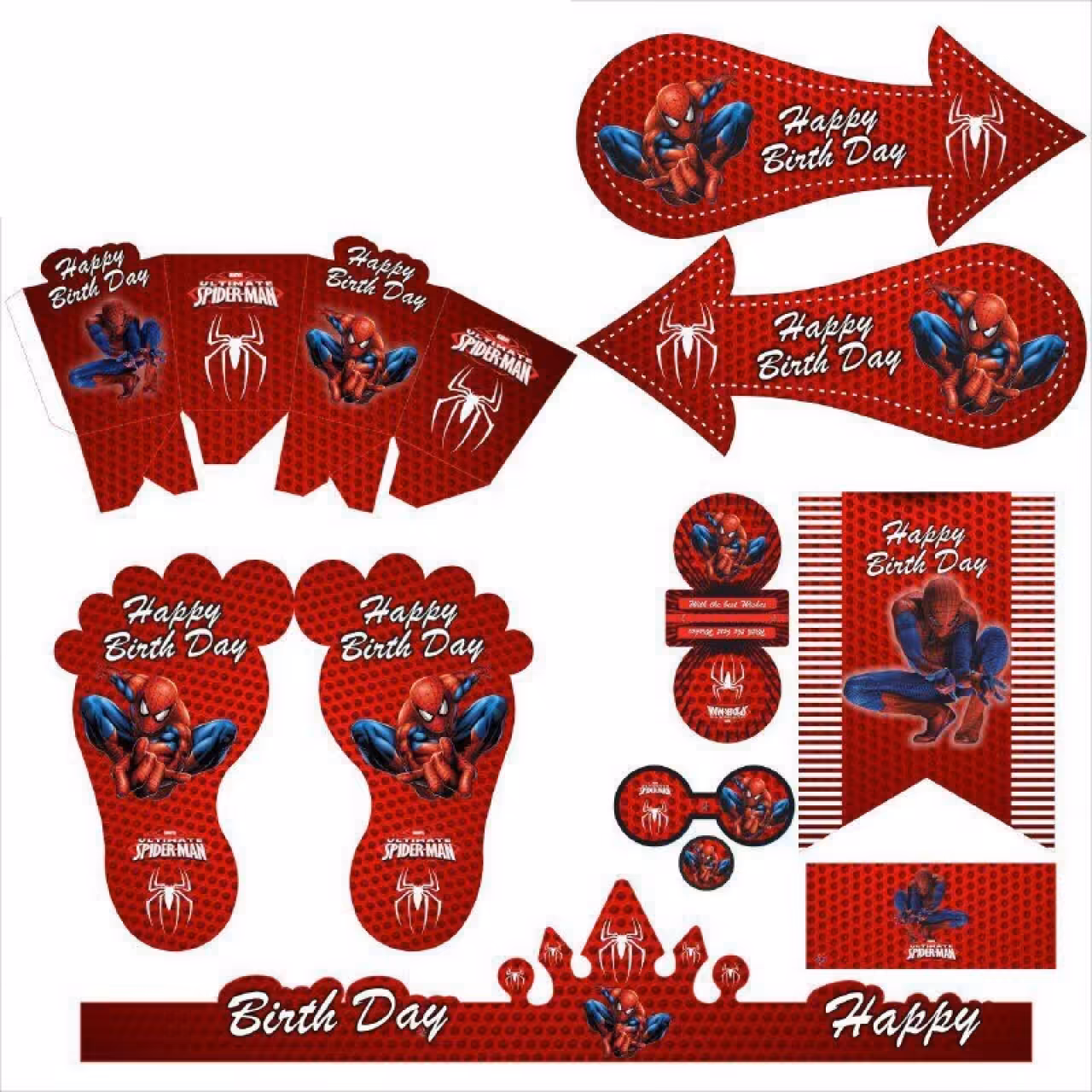 پک تم تولد مدل اسپایدرمن