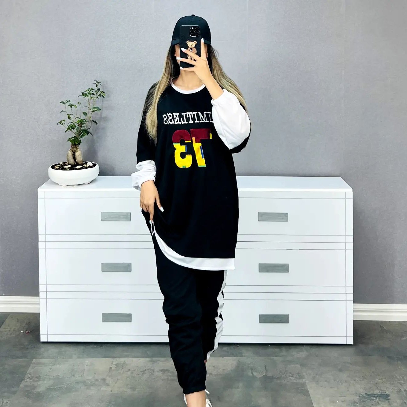 ست زنانه دخترانه گلدوزی اسپرت