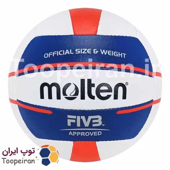 توپ والیبال طرح مولتن سایز 5 دوختی رنگ آبی