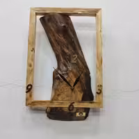 ساعت دیواری چوبی روستیک