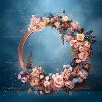 بک دراپ عکاسی حلقه گلهای رنگی | گرافیک با طعم تربچه