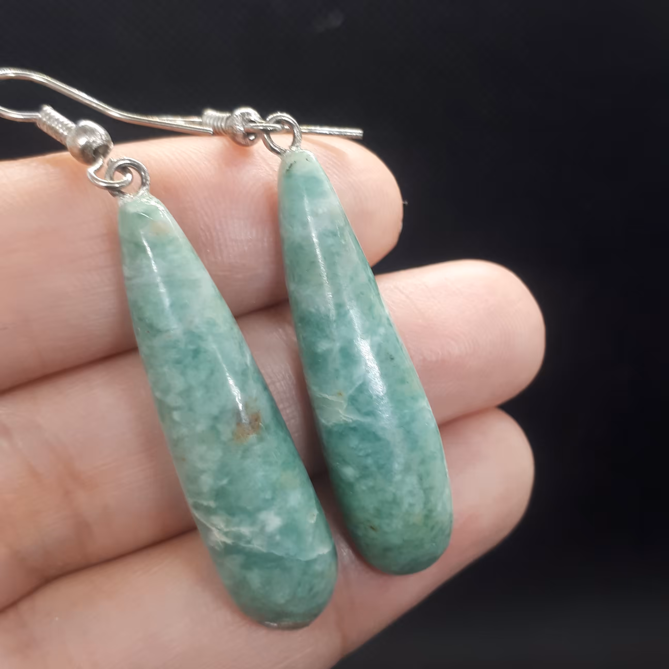 گوشواره سنگ سرپانتین