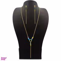 نیم ست طلا 18 عیار زنانه مانچو مدل smg024