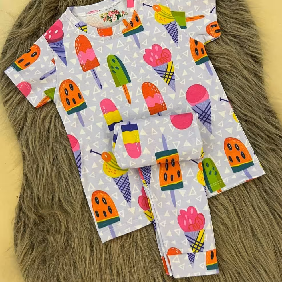 ست تیشرت شلوار بچگانه نخ پنبه اسپرت